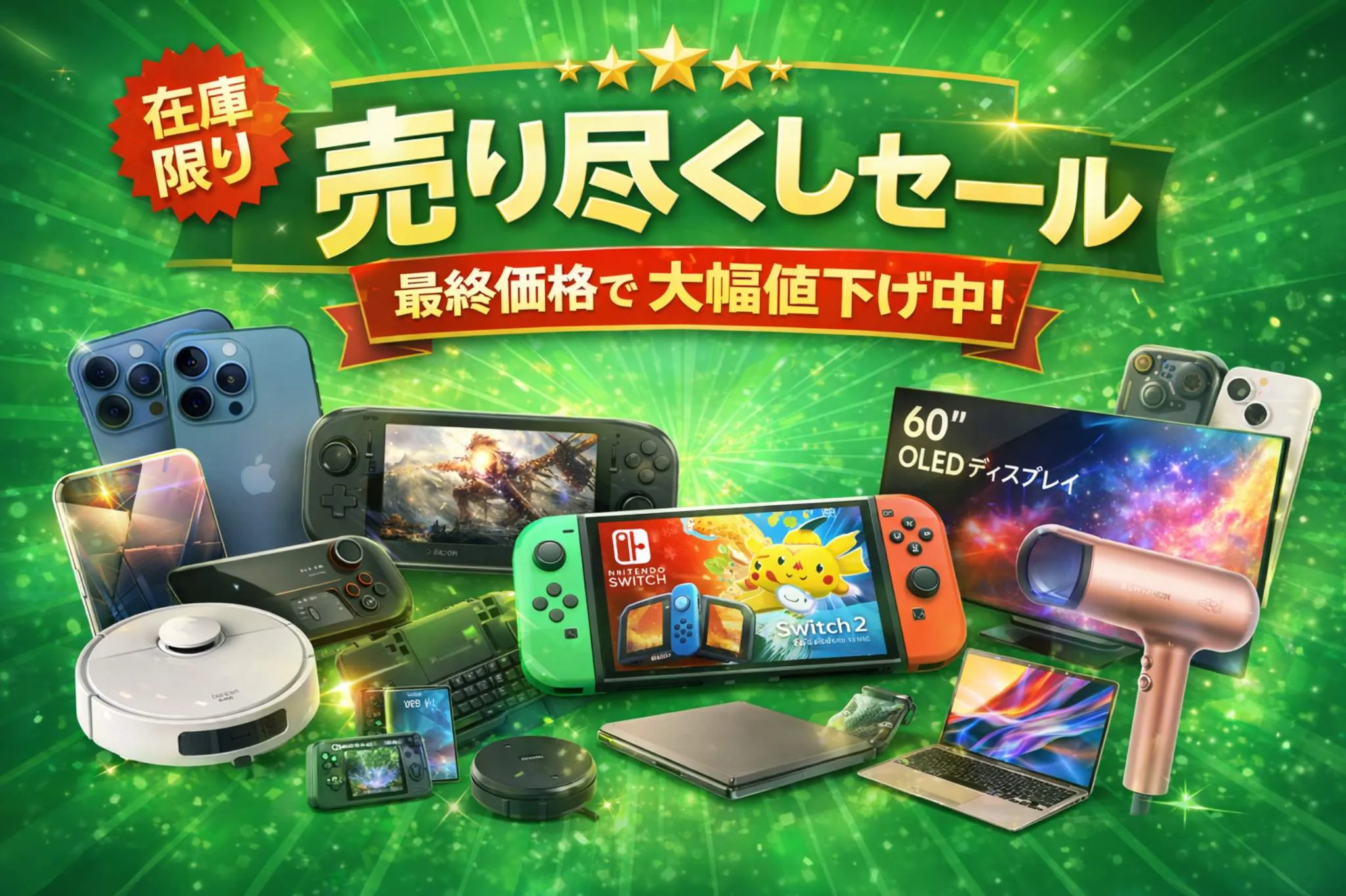 アリエクで売り尽くしセール！！